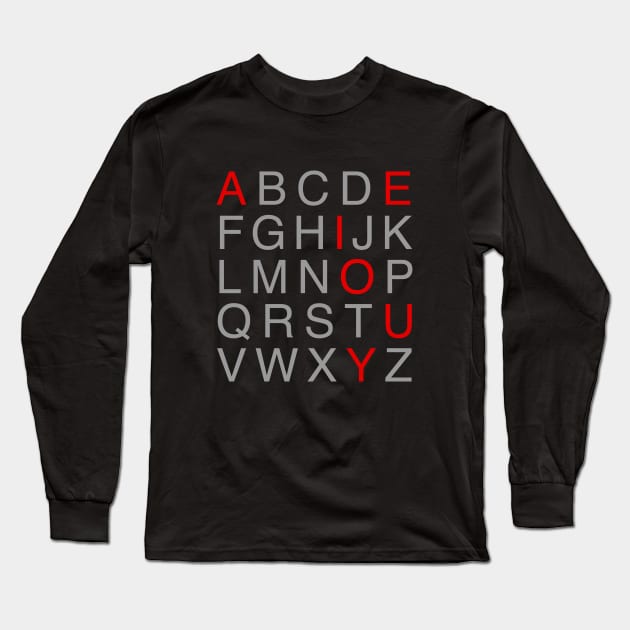 Minimalist Alphabet Long Sleeve T-Shirt by ijoshthereforeiam